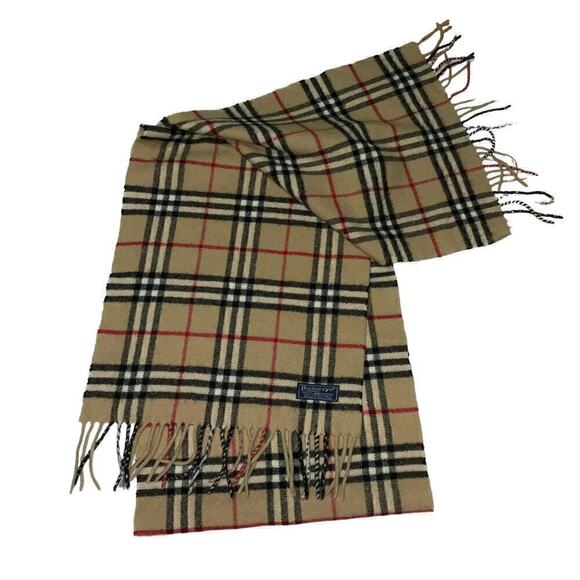 Vintage Burberrys of London Large 100% Lambswool Scarf Made in England - Picture 4 of 14